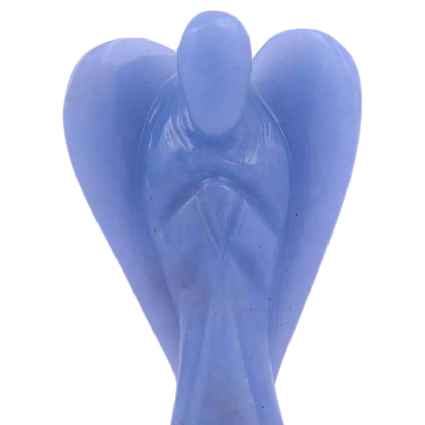 Angelite Angel | Handcarved Statues Figurines Stone of Good Luck - Reiki, Healing Crystal for Physical, Emotional & Spiritual Imbalance | Positive Vibes Energy(KI_68) by Krishna Impex