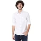 Mufti White Dobby Slim Fit Casual Shirt