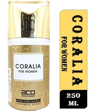 aco perfumes - Aco CORALIA Women Perfumed Body Spray . Perfume Body Spray for Women 250 ml ( Pack of 1 )