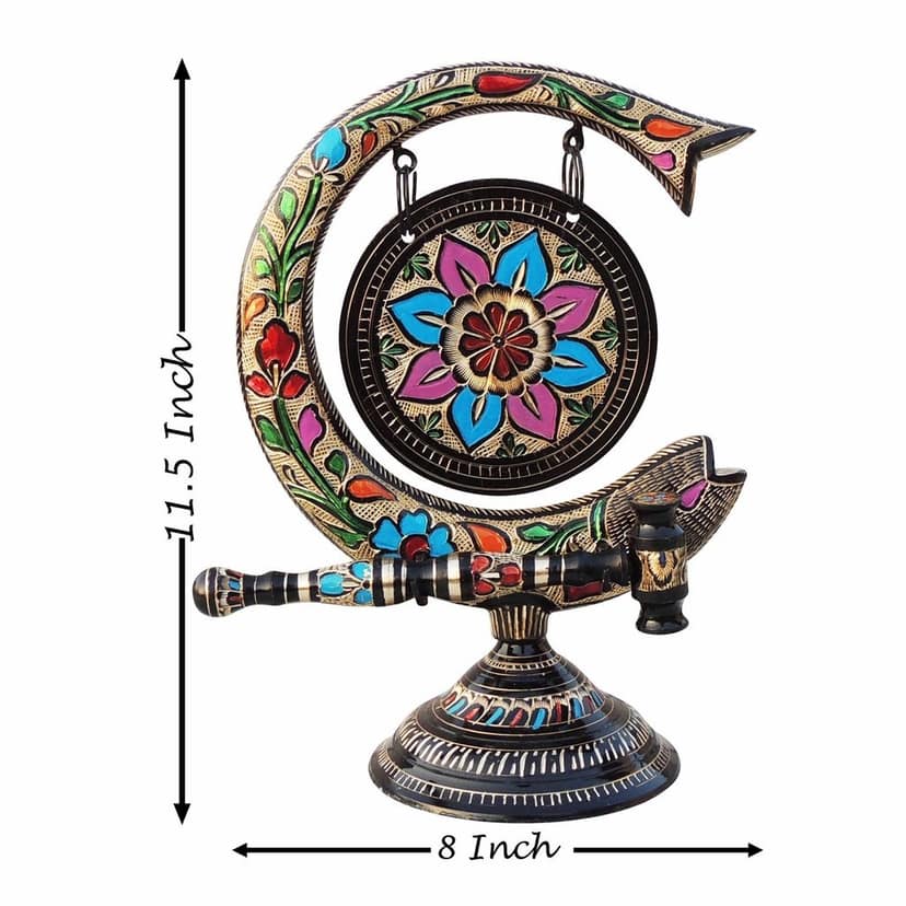 Brass Fish Artistic Dinner Bell - Vintage Home Decor Showpiece, Height : 11.5 Inch (ANMAS173 D) view 2