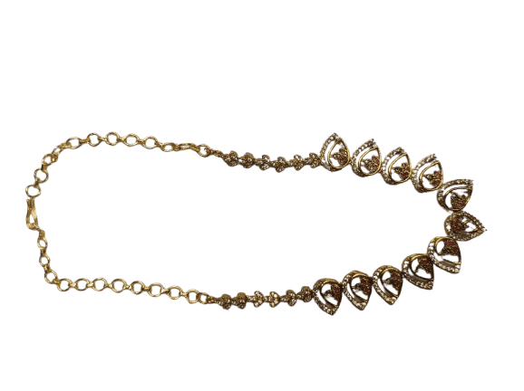 Traditional Gold Plated Temple Jewellery Necklace Set view 3