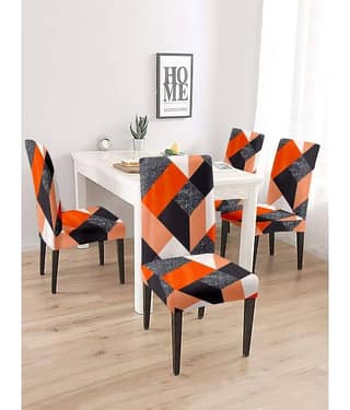 Cortina - 1 Seater Polyester Chair Cover ( Pack of 4 )