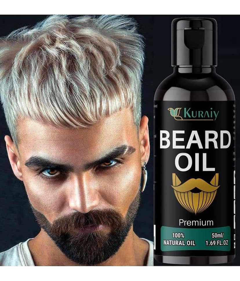 KURAIY Beard Growth Oil for Men For Better Beard Growth With Thicker Beard (50 ml)