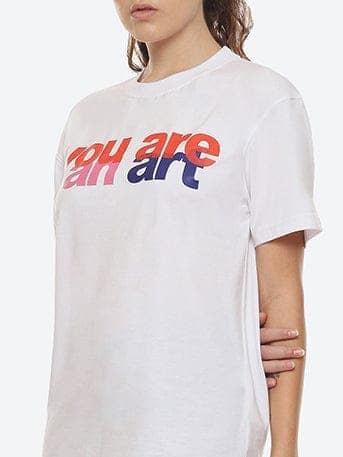 Artist Women's White Oversized T-shirt view 6