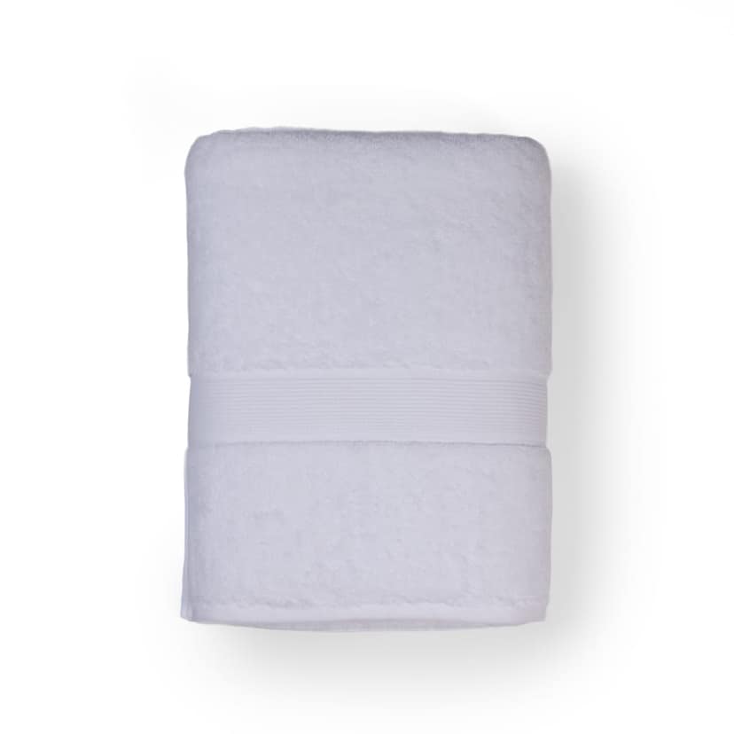 Feather & Spun Lavender Scented Bath Towel | Oeko-TEX® Standard 100 | Fade-Resistant| Anti Microbial | Double Needle Stitch | 800 GSM Pure Cotton 76 x 137 cm (Pure Snow) view 2