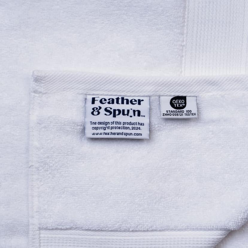 Feather & Spun Lavender Scented Bath Towel | Oeko-TEX® Standard 100 | Fade-Resistant| Anti Microbial | Double Needle Stitch | 800 GSM Pure Cotton 76 x 137 cm (Pure Snow) view 3