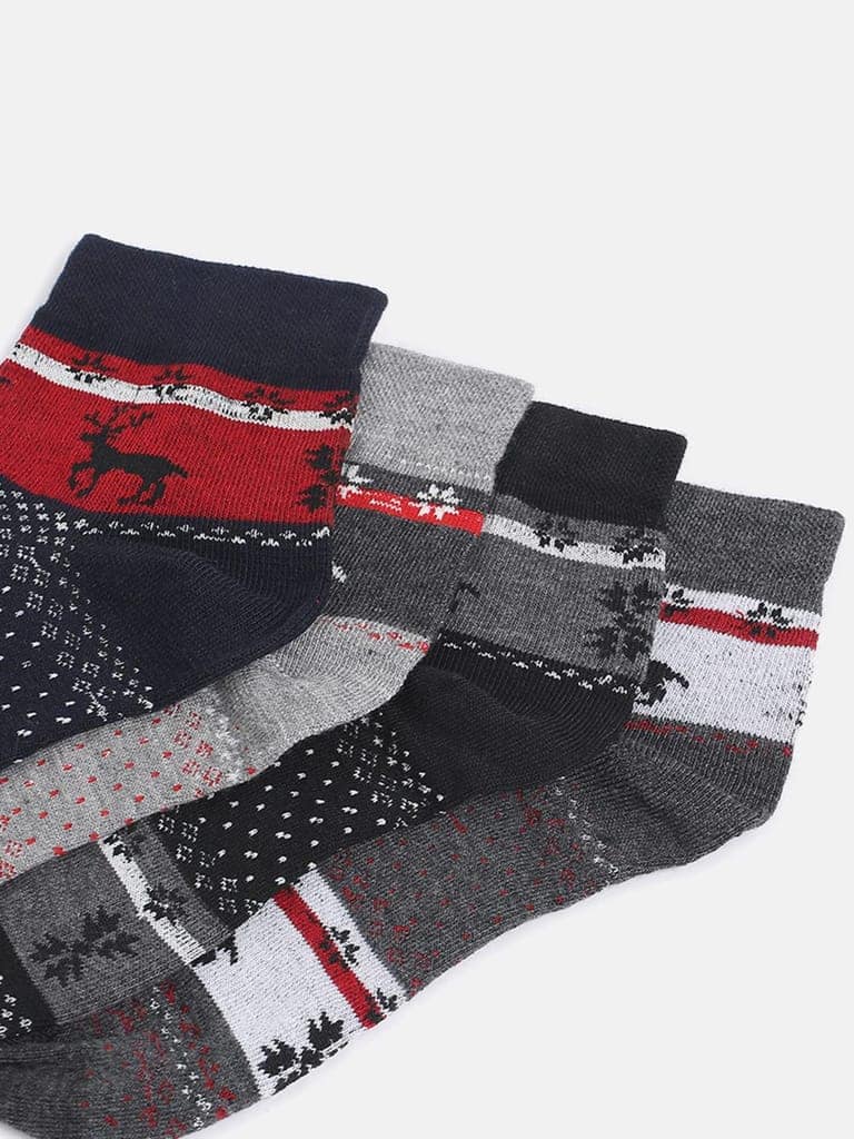 Kolor Fusion Men Assorted Above Ankle Length Cotton Socks (Pack of 4) view 8
