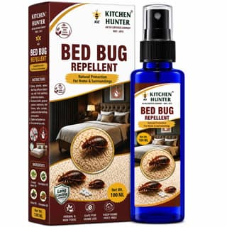 Kitchen Hunter Bed Bug Repellent Spray 100ml for Beds, Mattresses & Furniture | Easy-to-Use Household Spray