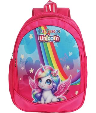 Da Tasche Pink Polyester Backpack For Kids