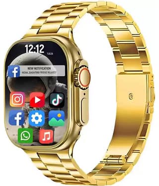 HEDU Ultra Max Smart Watch 24k Gold 2.01 Inch HD Smartwatch Smart Watch | Sleep Monitor | Distance Tracker | Calendaring | Sedentar
