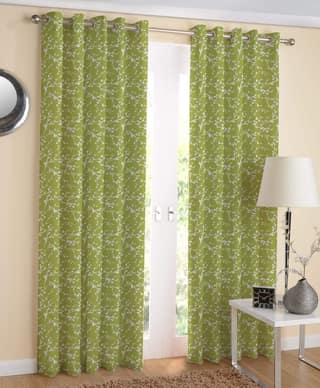 AIRWILL Cotton Eyeleted 7ft Door Curtains (Pack of 2)