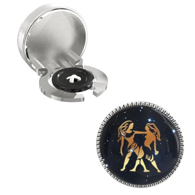 The Smart Buttons - Shirt Button Cover Cufflinks for Men - Gemini Design Pattern