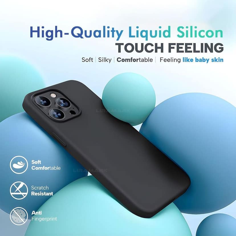 LIRAMARK Liquid Silicone Soft Back Cover Case for iPhone 15 Pro Max (6.7 inch) view 3
