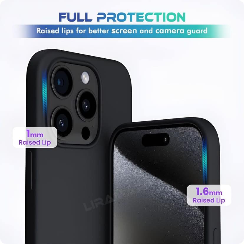 LIRAMARK Liquid Silicone Soft Back Cover Case for iPhone 15 Pro Max (6.7 inch) view 5