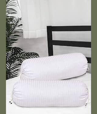 MAHALUXMI COLLECTION Set of 2 Poly Cotton Bolster Covers