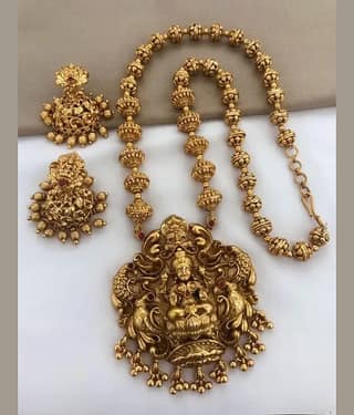 ROFARWORD Gold Brass Necklace Set ( Pack of 1 )