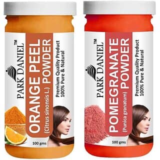 PARK DANIEL Pure & Natural Orange Powder & Pomegranate Powder Combo Pack of 2 Bottles of 100 gm (200 gm ) (200 ml)
