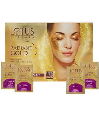 Lotus Herbals Radiant Gold Cellular Glow Facial Kit (37 g)