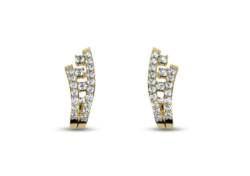 Shooting Star Hoop Earrings view 2