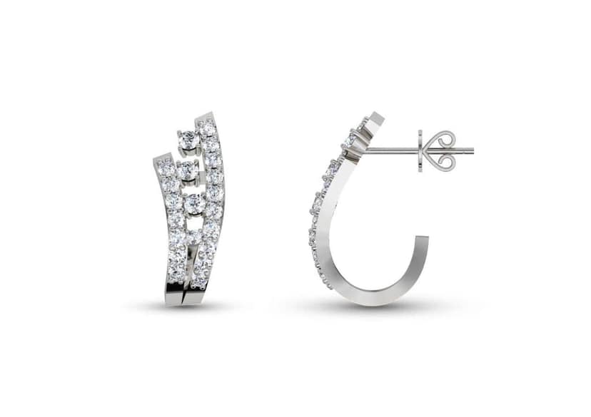 Shooting Star Hoop Earrings view 4