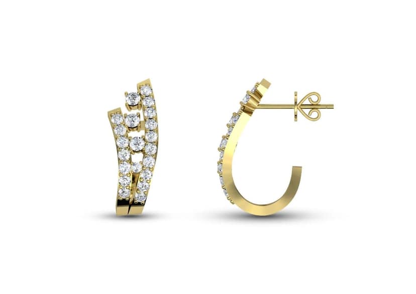 Shooting Star Hoop Earrings view 5