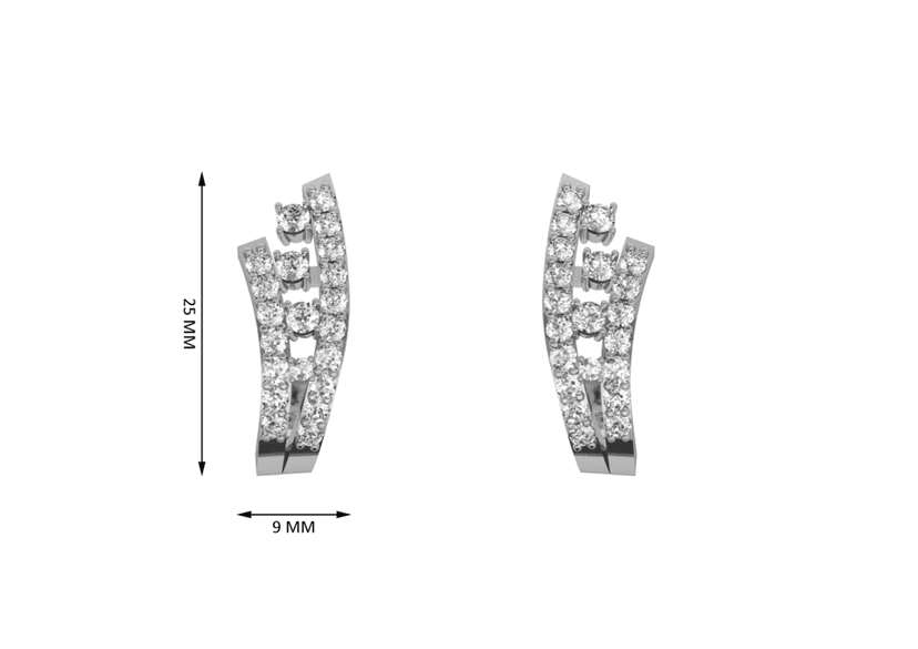 Shooting Star Hoop Earrings view 6