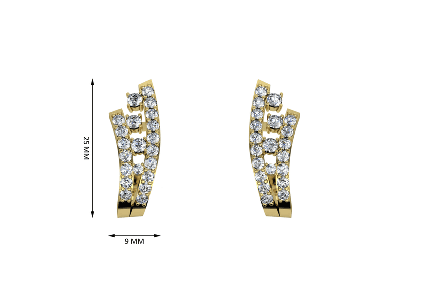 Shooting Star Hoop Earrings view 7