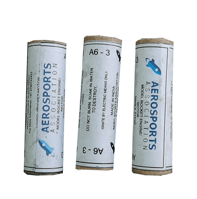 Toy model rocket motor A8-3 view 2