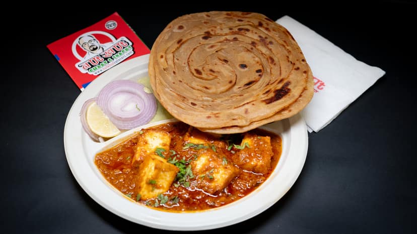 Tawa paneer + 2 butter laccha paratha