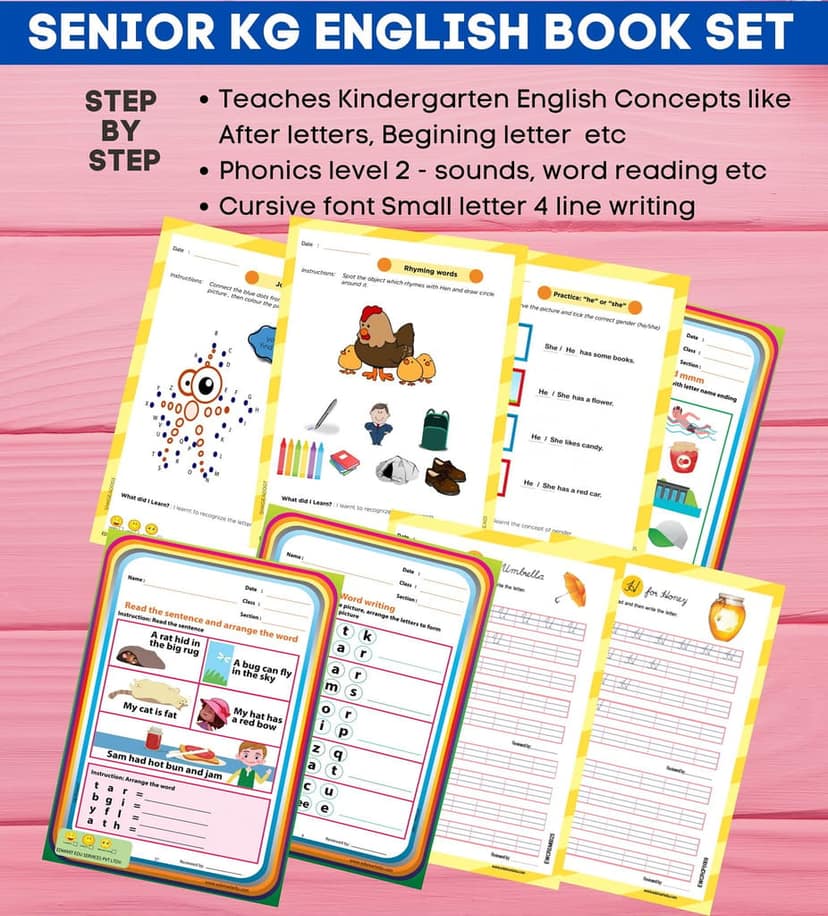 3 Senior English Book ( Activity Book, Phonics Level 3, Alphabet Book Writing) [Paperback] [Jan 01, 2019] EDSMART EDU SERVICES PRIVATE LIMITED and EDSMART EDU SERVICES PVT LTD view 2
