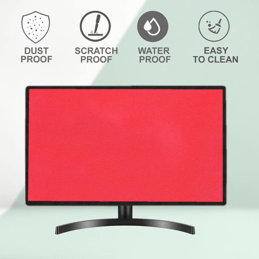 PalaP Super Premium Dust Proof Monitor Cover for ACER 31.5 inches Monitor (RED) view 6