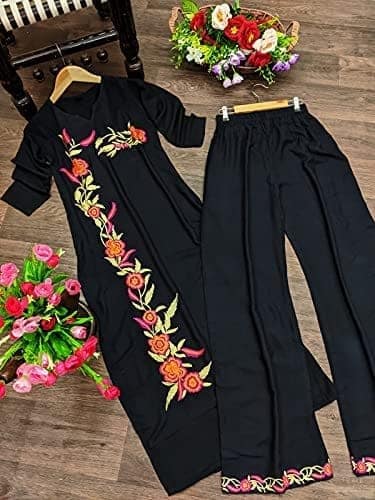 BT WITH BUY & TRY Women's Rayon Kurti Set | Kurti with Palazzo | Kurta Set for Women. view 4