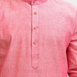 Porwal Pink color Cotton Kurta Pyjama Porwal925 KD/32 view 2