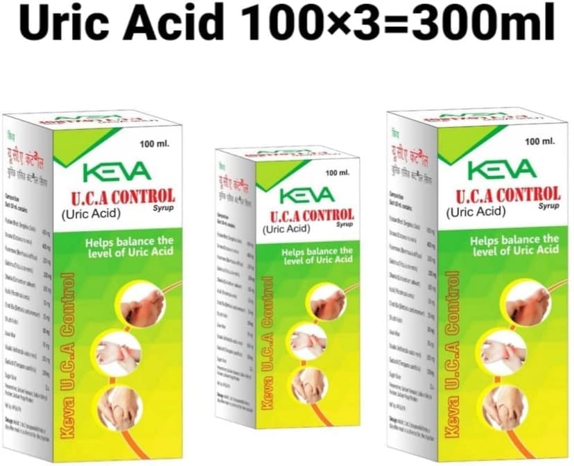 Keva Pure & Primium_ Uric Acid || Control Syrup [3x100ml=300 ml] (Pack Of -3) view 2