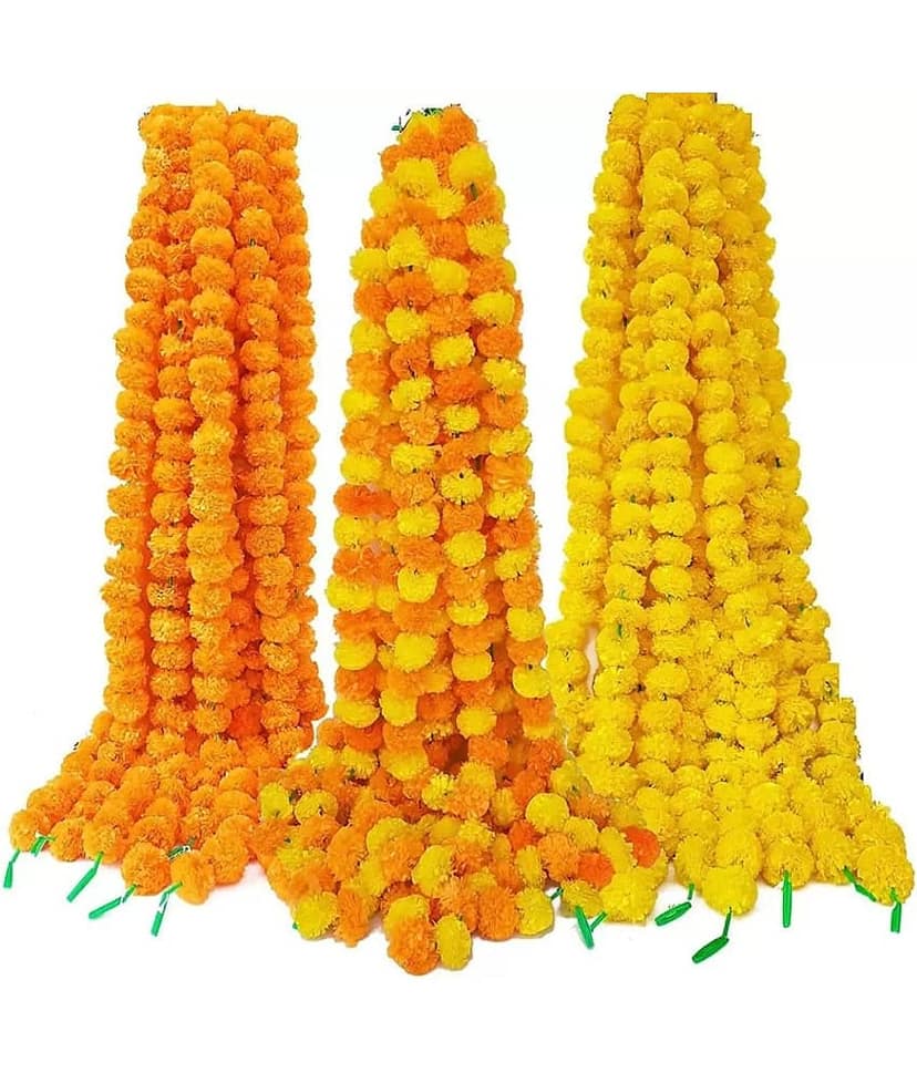 FASHION BIZZ Traditional Bandarwal Toran 4 ft Multi ( Pack of 3 )