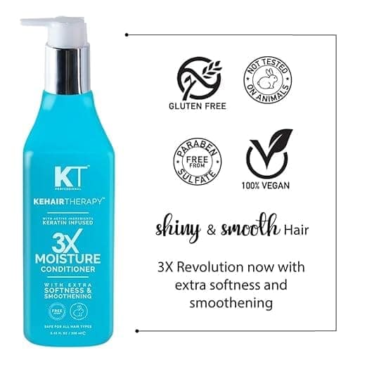3X Moisture Conditioner | Keratin-Infused with Active Ingredients for Extra Softness & Smoothness | Sulfate-Free, Paraben-Free | 250ml view 3