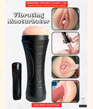 CRAZYNYT Premium Vibrating Masturbator With Remote Control And 7 Vibration Modes Sex Toy For Men