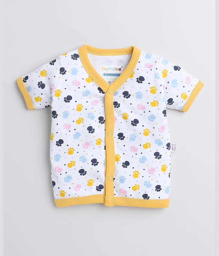 BUMZEE Pack of 3 Baby Girls Cotton Shirt ( Yellow ) view 2