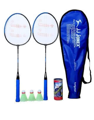 JJ Jonex WOS Badminton Racket Set with Shuttlecocks & Cover (WOS)