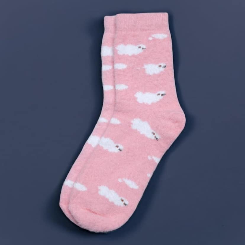 Sockscarving Pack of 5 Unisex White Furry Edition Cotton Socks - Soft Fabric, Different Pattern, Vibrant Colors, High Ankle, Full-Length Comfort for Men and Women view 3