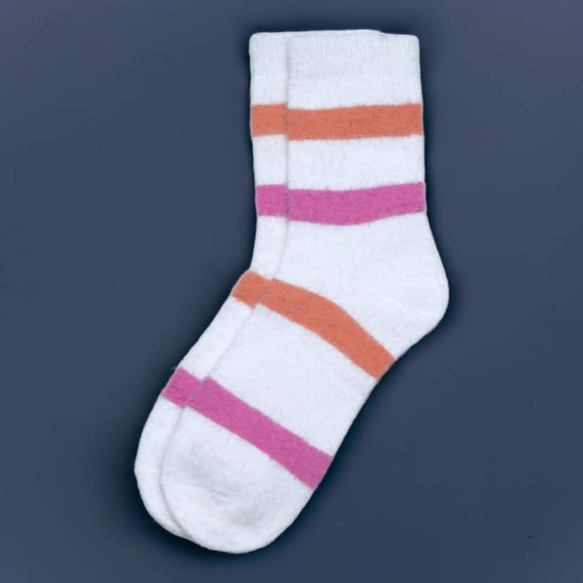 Sockscarving Pack of 5 Unisex White Furry Edition Cotton Socks - Soft Fabric, Different Pattern, Vibrant Colors, High Ankle, Full-Length Comfort for Men and Women view 4