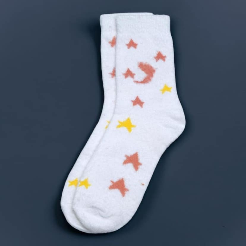 Sockscarving Pack of 5 Unisex White Furry Edition Cotton Socks - Soft Fabric, Different Pattern, Vibrant Colors, High Ankle, Full-Length Comfort for Men and Women view 5