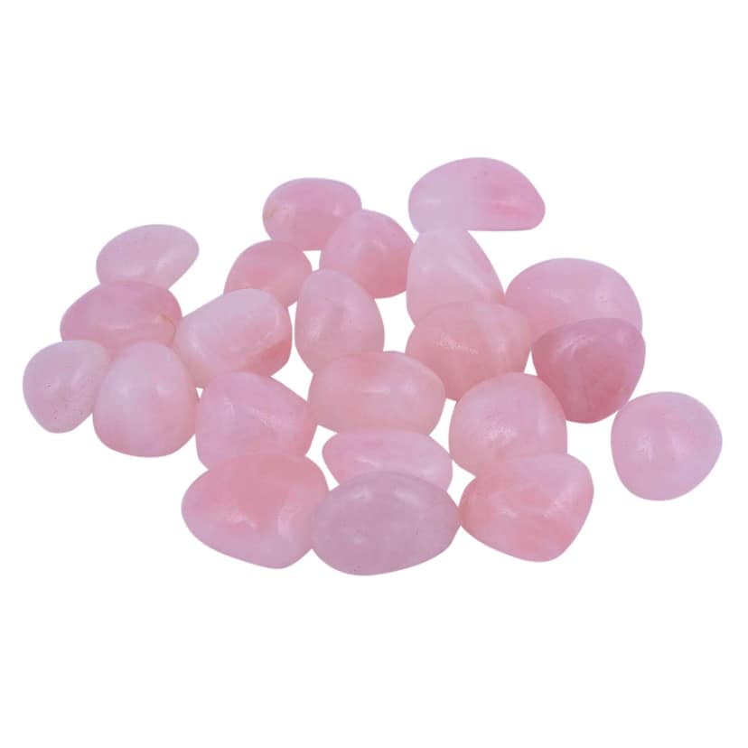 Rose Quartz Crystal Tumbled Stones | Natural Tumbled Pebbles Stones for Heart Chakra Healing Reiki Crystal Therapy, Love, Relationship & Marriage(KI_11) by Krishna Impex