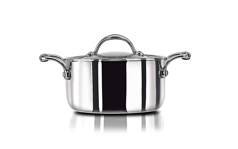 Stahl Artisan Triply Stainless Steel Casserole with Lid | Premium Induction-Friendly Cook & Serve Casserole (Size - 28cm-7.2ltr) by Mahavir Home Store