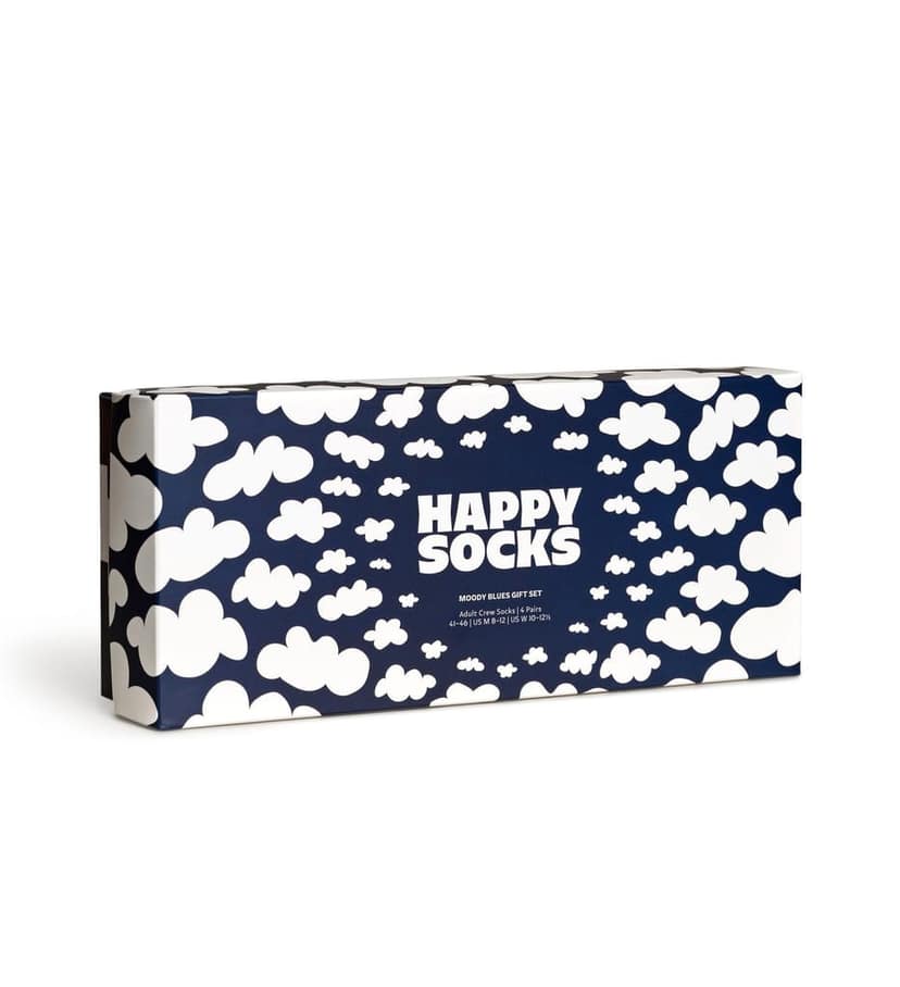 Happy Socks Pack of 4 Moody Blues Socks Gift Set