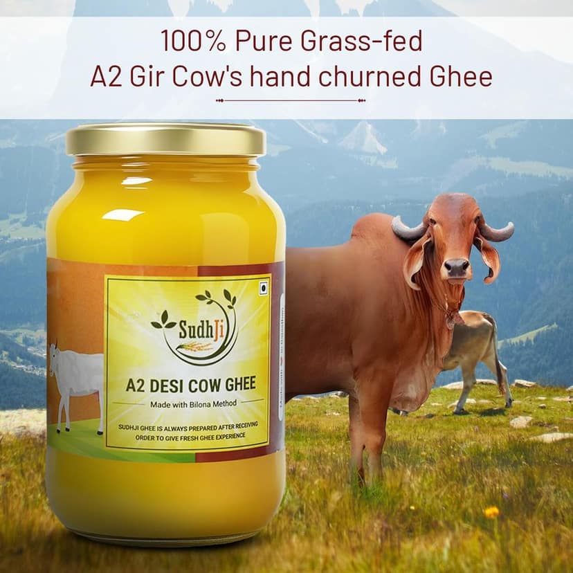 SUDHJI A2 Desi Cow Ghee | Traditional Bilona Method | Ayurvedic Ghrita view 3