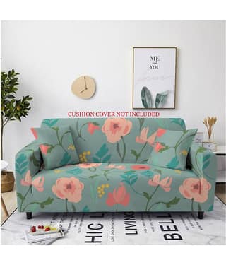 House Of Quirk 3 Seater Polyester Single Sofa Cover Set