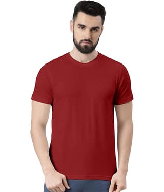 Veirdo Pack of 1 100% Cotton Regular Fit Men's T-Shirt ( Brown )
