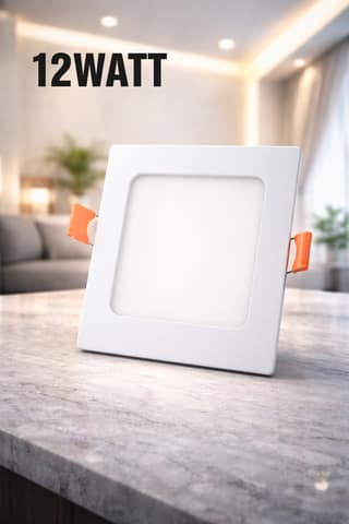 SPARKWORLD 12W Square LED Panel Light White Light | Recessed Ceiling Light for Home, Office & Shops