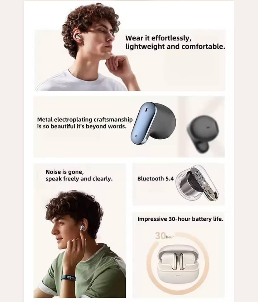 Life Like Bluetooth Earbuds With Mic In Ear TWS Black view 2